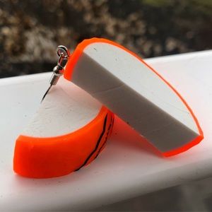 Neon Golf ball earrings